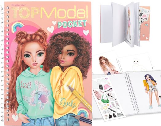 Джобна книжка за оцветяване Top Model - Lexy and Nyela