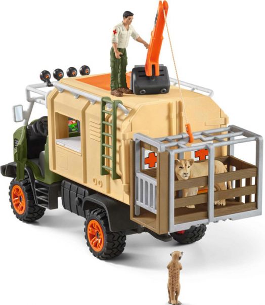 Комплект Schleich: Камион за спасяване на животни