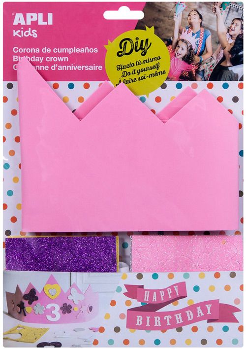 Творчески комплект Apli Kids: Декорирай сам розова коронка