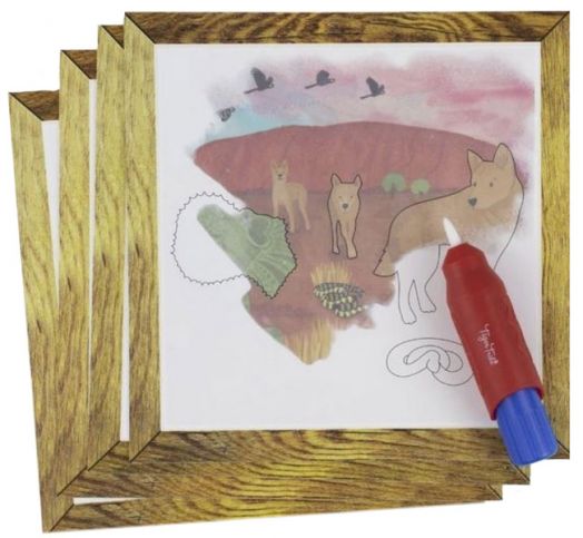 Комплект за рисуване с вода Tiger Tribe - Австралийски животни