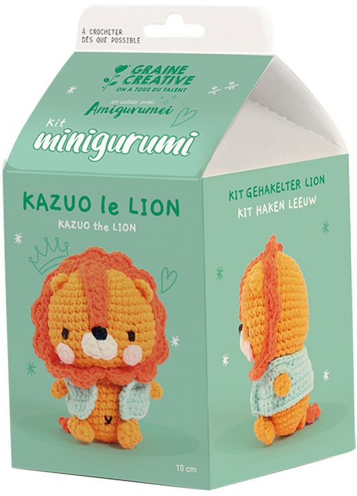 Комплект за плетене Амигуруми Graine Creative - Лъв 10 см.