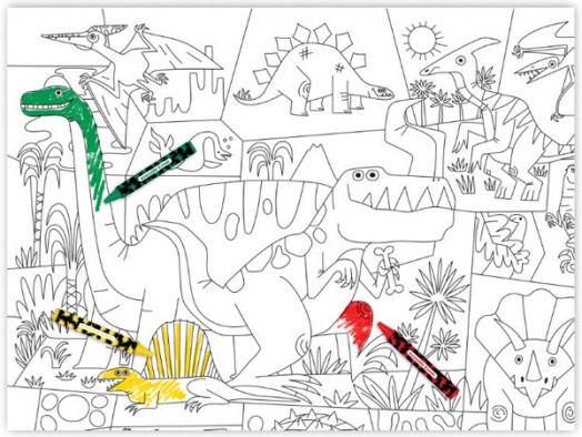 Плакат за оцветяване Crocodile Creek – Динозаври