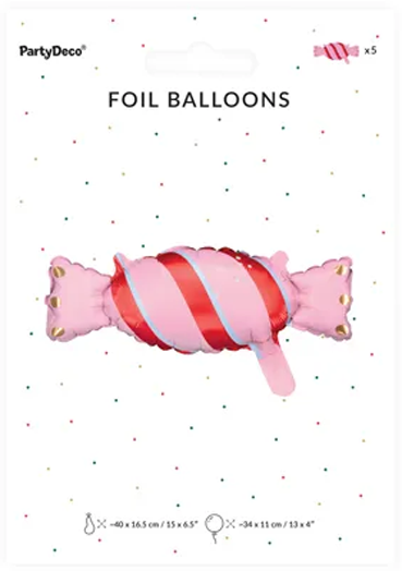 Фолиев балон PartyDeco - Бонбон, 5 бр.