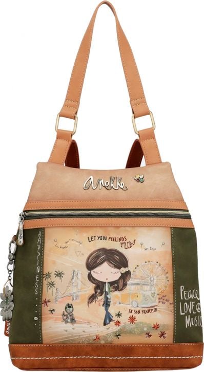 Раница Anekke Peace & Love Camel 20/28 х 31 х 9 см.