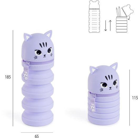 Разтегателен силиконов несесер Miquelrius Back2Fun - Котка