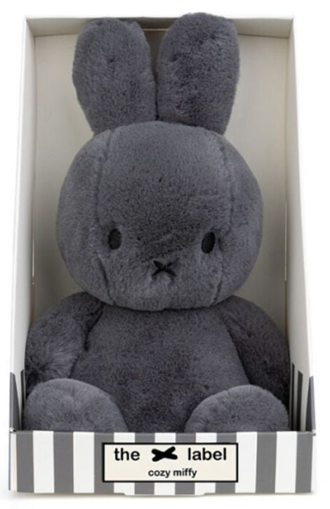 Плюшена играчка Miffy Cozy Sitting - Сив заек, 23 см.