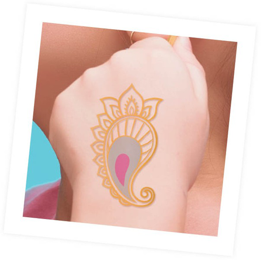 Временни татуировки Buki Be Teens - Металик, 75 броя