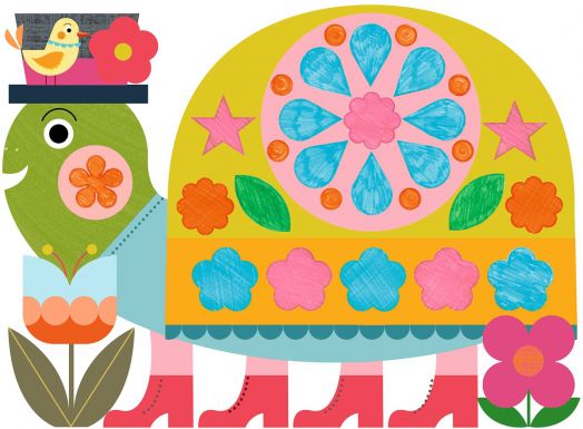 Творчески комплект Djeco - Направи колажи и оцвети с форми