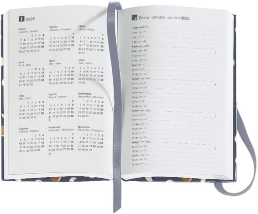 Джобен бележник - органайзер Miquelrius Moonlight за 2025 г. — един ден на страница