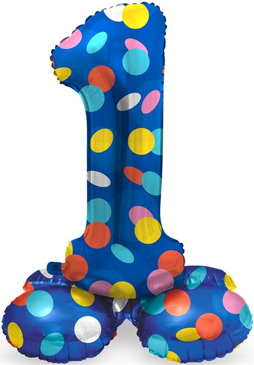 Фолиев балон Folat - Цифра 1, цветни точки