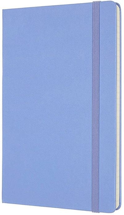 Класически тефтер Moleskine Classic Hydrangea Blue с твърди корици и линирани страници