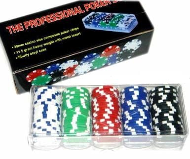 Чипове за покер, 100 бр.