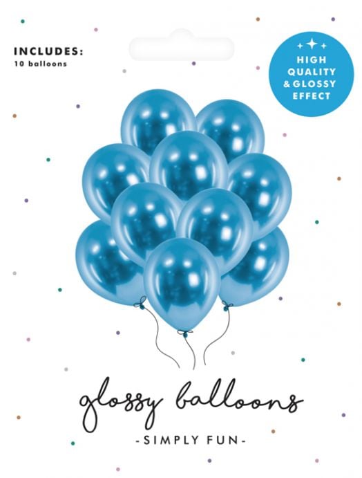 Комплект сини балони PartyDeco, 10 бр.