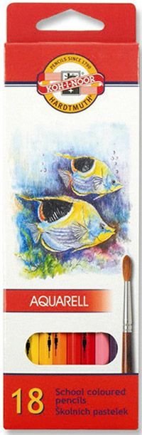 Цветни акварелни моливи Koh-I-Noor, 18 цвята