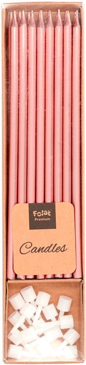 Свещички Folat - Розово злато, 16 бр.
