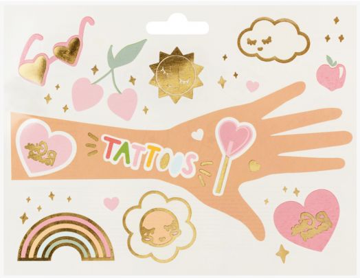 Временни татуировки PartyDeco - Daisy, 14 бр.