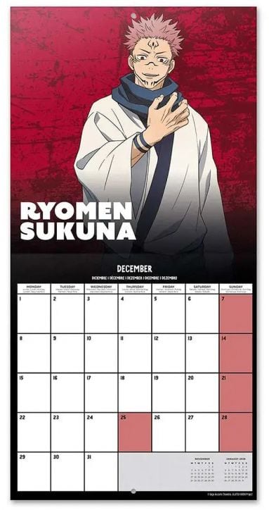 Календар Grupo Erik - Jujutsu Kaisen, 2025 година