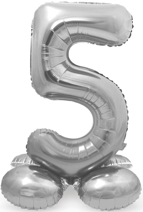 Фолиев балон Folat - Цифра 5, сребърен