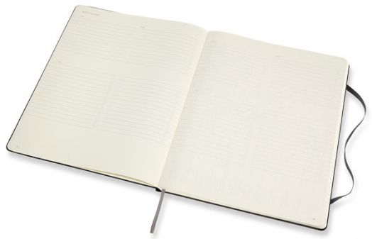 Голям черен тефтер Moleskine Pro Collection XX-Large Black с твърди корици