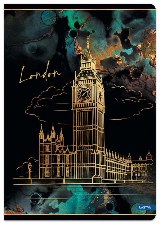 Тетрадка Lastva Gold City А5, 50 листа с широки редове