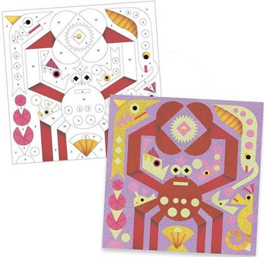 Комплект за рисуване с пясък Djeco - Морски светлини