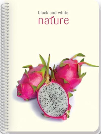 Тетрадка Black & White Nature A5 със спирала и 2 теми, 100 листа - широки редове