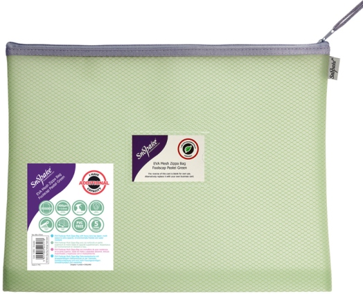 Папка с цип Snopake Mesh Zippa Bag B4, пастелно зеленo