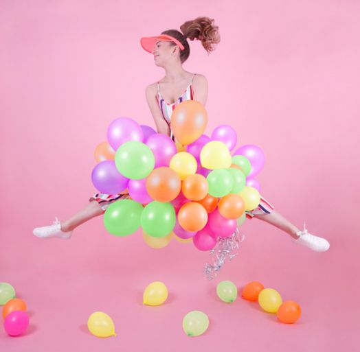 Комплект неонови балони PartyDeco, 5 бр.