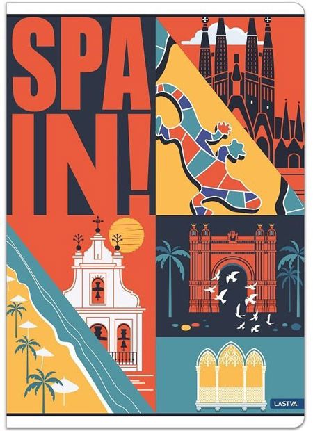 Тетрадка Lastva Travel А5, 50 листа с широки редове