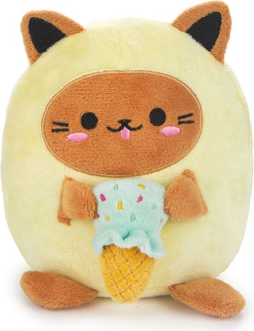 Ограничител за книги Balvi - Плюшено коте Kawaii, жълто