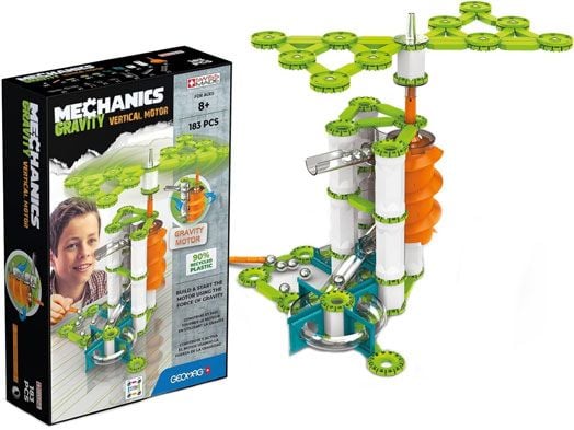 Магнитен конструктор Geomag Mechanics - Вертикален двигател, 183 части