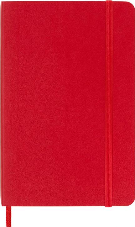Джобен червен тефтер Moleskine Classic Scarlet Red с меки корици и линирани страници