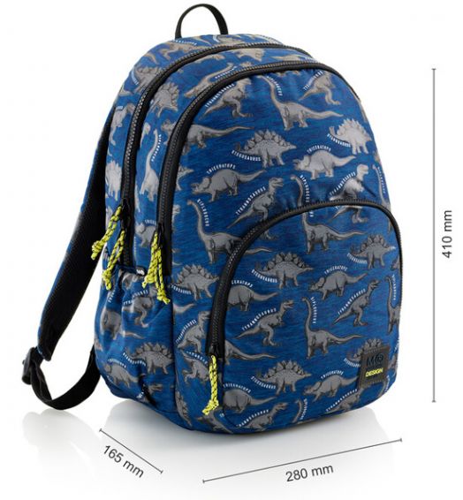 Раница Miquelrius Wild Dino с две отделения, светеща в тъмното