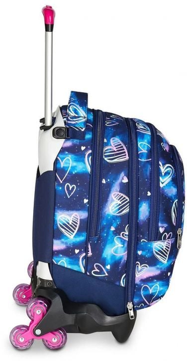 Ученическа раница на колела Seven Detach Heart и телескопична дръжка