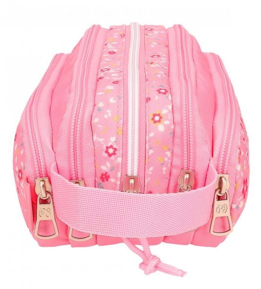 Несесер Pepe Jeans - Alenka Pink с пет отделения и ръкохватка