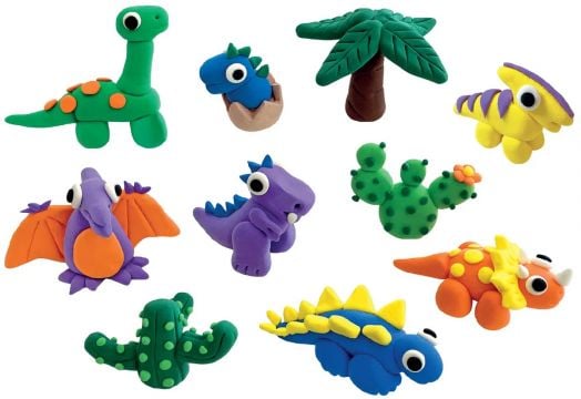 Творчески комплект с пластилин Floss & Rock - Динозаври