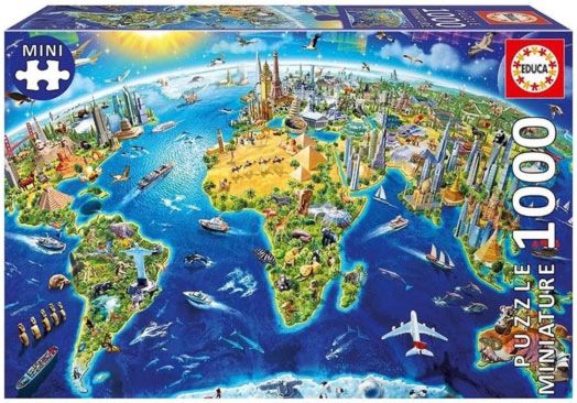 Пъзел Educa: Символите на света, 1000 части, миниатюра