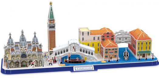 3D пъзел Cubic Fun Cityline - Venice, 126 части