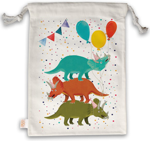 Торбичка за книги с връзки - Парти динозаври