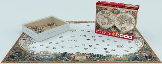 Пъзел Eurographics - Антична карта на света, 2000 части