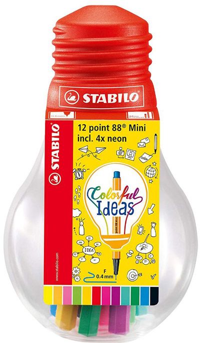 Комплект мини тънкописци Stabilo Point 88 в крушка