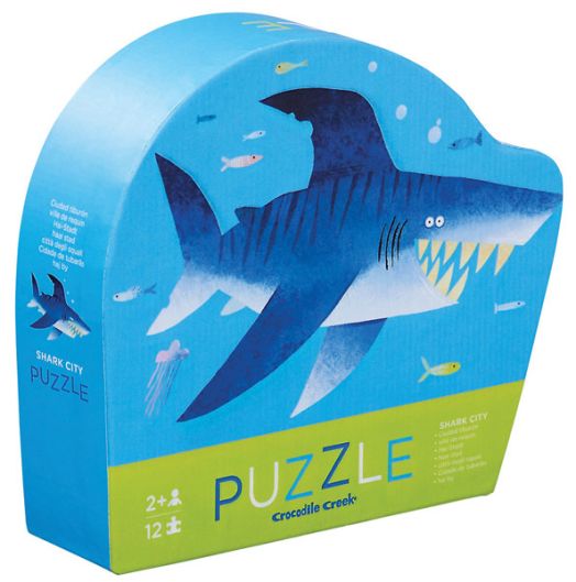 Детски пъзел Crocodile Creek Shark City - Акула, 12 части