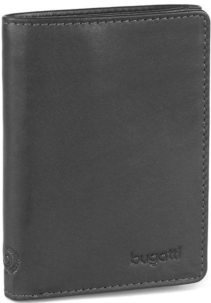 Портфейл Bugatti Primo - Vertical Flip, черен