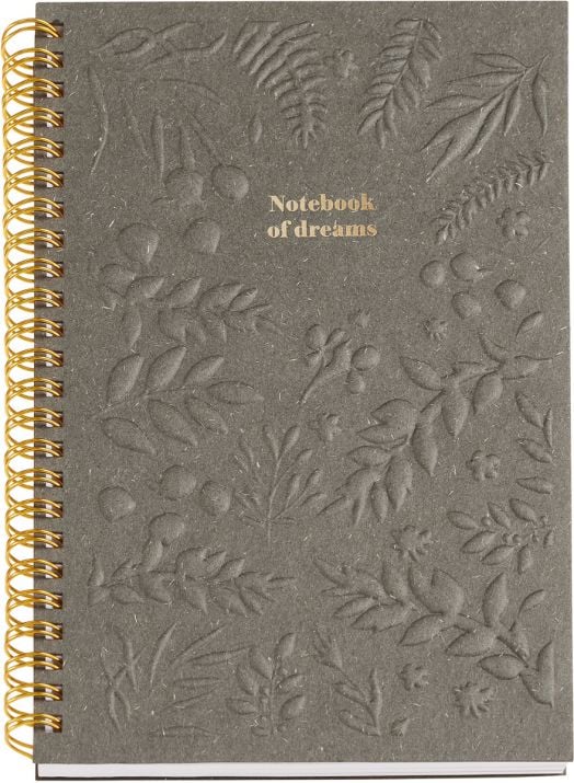 Тефтер Miquelrius British Bloom A5 със спирала, 80 листа с широки редове