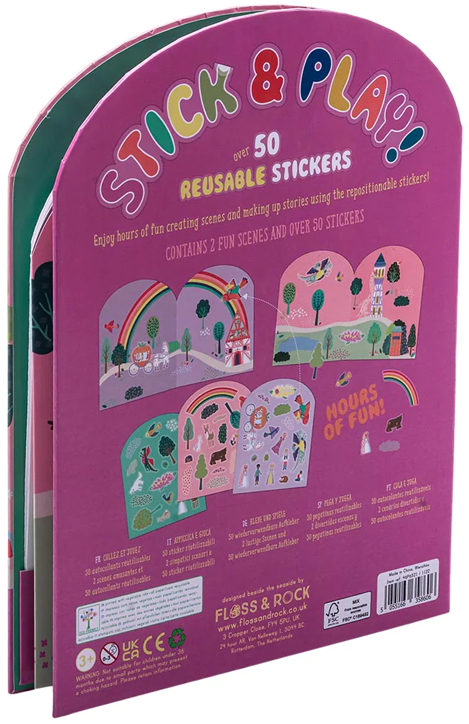 Книжка със стикери Floss & Rock, Stick and Play, Fairy Tale - Принцеса