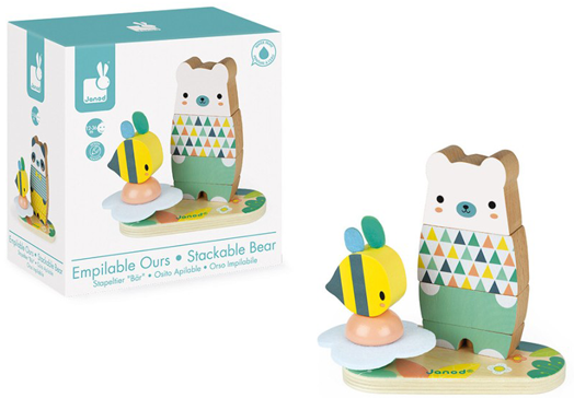 Дървена низанка Janod - Мечка