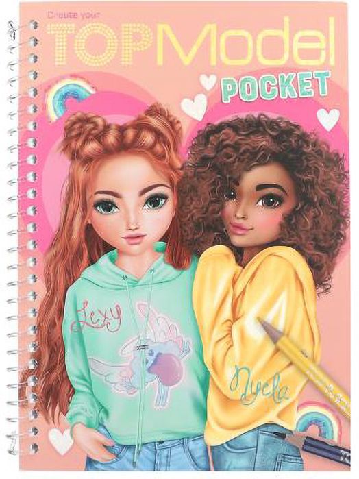 Джобна книжка за оцветяване Top Model - Lexy and Nyela