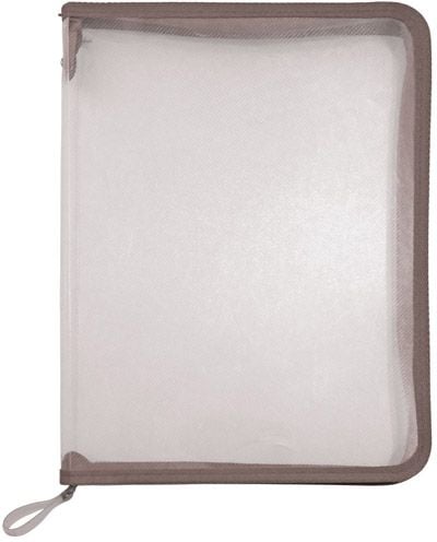 Папка с цип Office Zone със сив кант