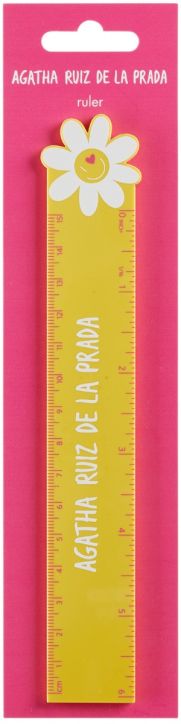 Дървена линийка Miquelrius Agatha Ruiz de la Prada - Flower, 15 см.