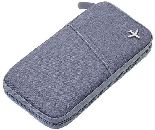 Калъф за документи Troika Safe Flight, сив